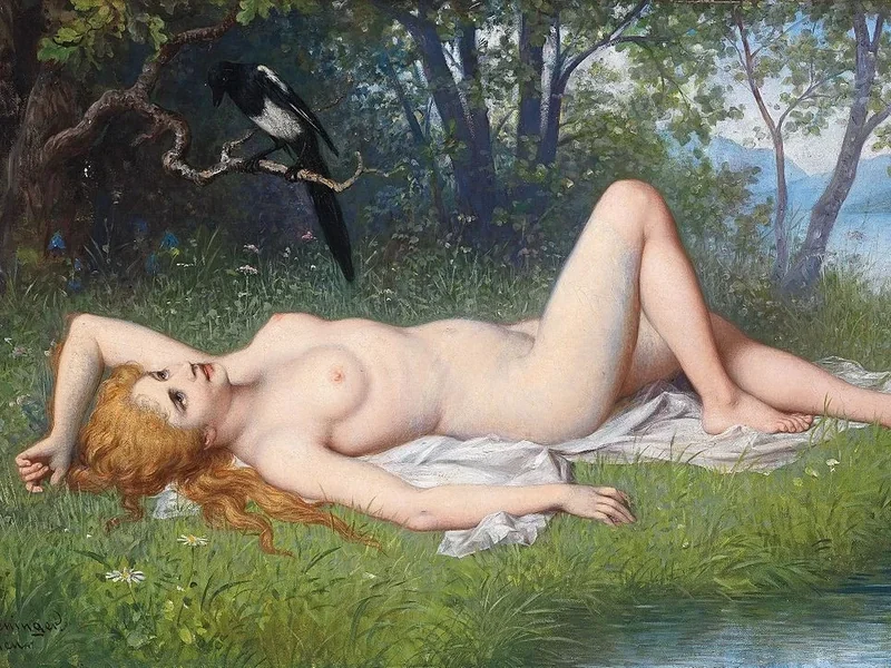 1854-Carl Schweninger il Giovane - La gazza